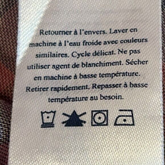 Faherty  The Movement Casual Button Down Shirt Size M Plaid Red Pink Gingham - Picture 7 of 10